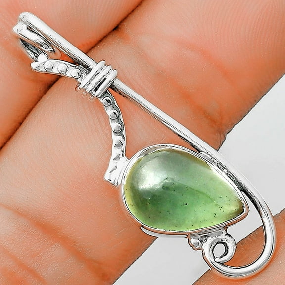 Natural Nephrite Jade - Canada 925 Sterling Silver Pendant Jewelry P-1682 SDP129228