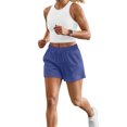thumbnail image 3 of Rosvigor 2 Pack Women Shorts High Waisted Athletic Shorts for Women with Pockets for Gym Workout Running Lounge, 3 of 7