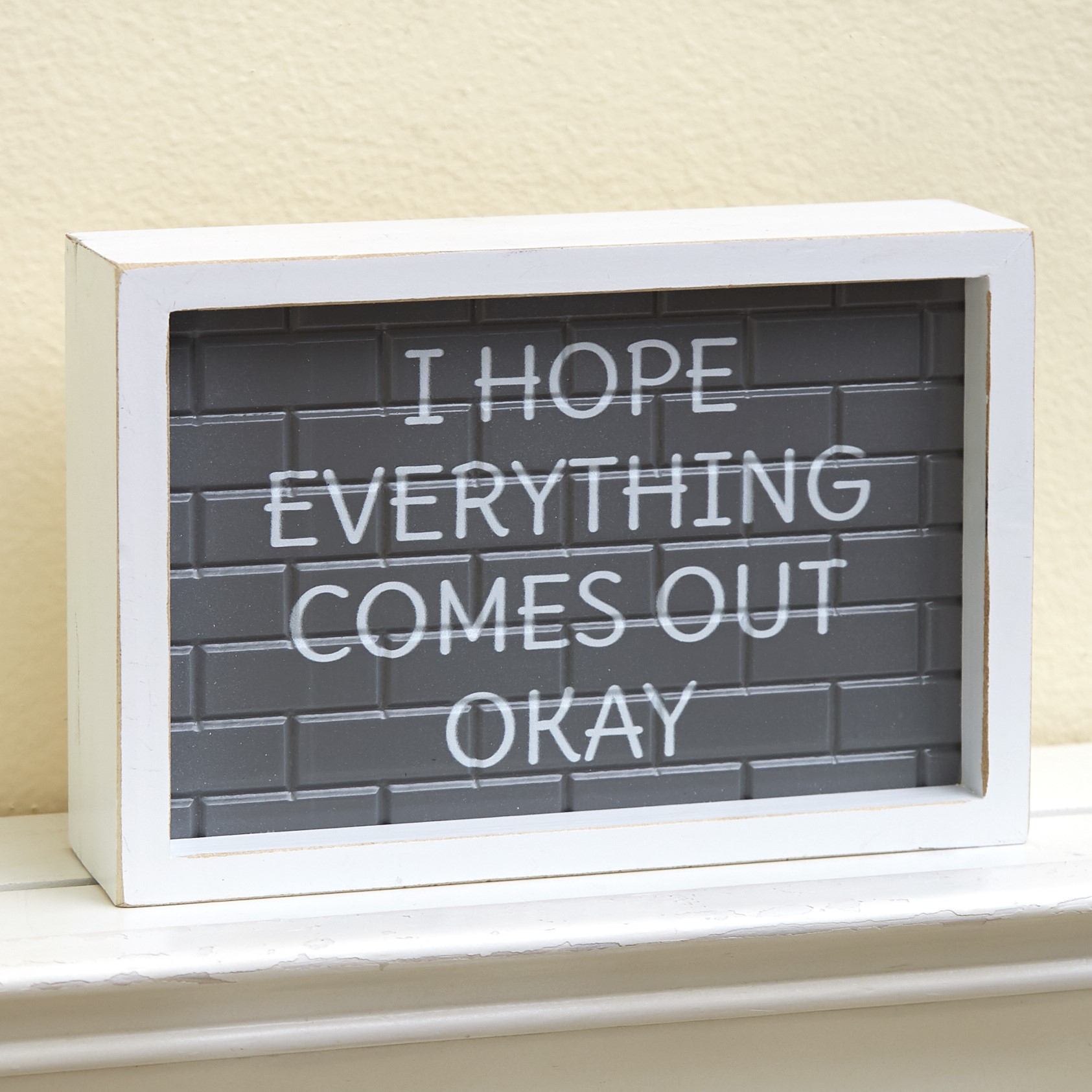 I Hope Everything Comes Out Okay Novelty Hanging Bathroom Wall Sign Walmartcom Walmartcom