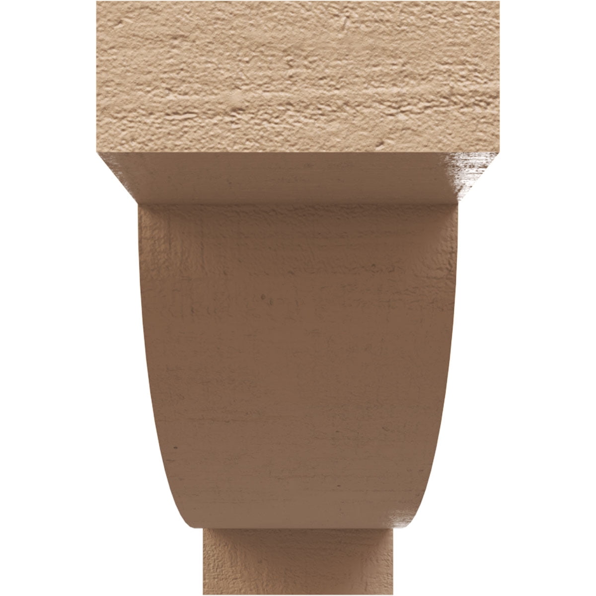 3"W x 18"D x 6"H Thin Alpine Rough Cedar Woodgrain TimberThane Corbel, Primed Tan