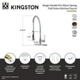 thumbnail image 4 of Kingston Brass GSY8888NKL Nustudio Single-Handle 1-or-3 Hole Deck Mount Pre-Rinse Kitchen Faucet in Brushed Nickel, 4 of 5