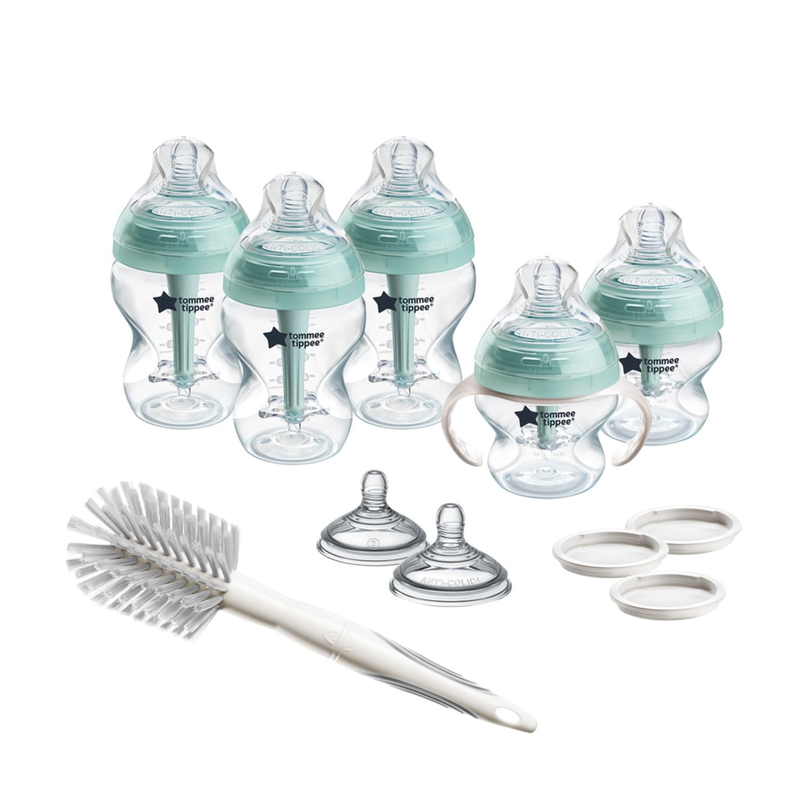 Set Biberon NUK First Choice Perfect Start – 4 Biberon Anti-Colica (150/300 Ml), 2 Tettarelle, 1 Ciuccio Ortodontico E 1 Scovolino, 0-6 Mesi