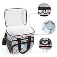 thumbnail image 6 of FORMRS Insulated Cooler Bag 24 Cans Capacity Soft Leakproof Lunch Box with Side Pockets, Blue Shimmering Pattern, 6 of 7