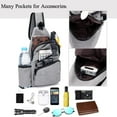 thumbnail image 5 of Spencer Men's Crossbody Sling Backpack Anti Theft Oxford Chest Shoulder Bag Daypack with USB Charging for Travel Camping (6.3*2.7*12.6inch, Gray), 5 of 6
