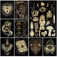 thumbnail image 2 of Occult-Póster de brujería pagana, decoración de palmistería, adivinación, arte de pared Vintage, pintura de lienzo, Impresión de estética de bruja, 2 of 4