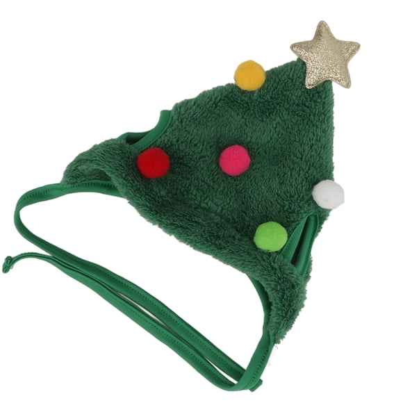 Pet Christmas Hat, Cute Plush + Polyester Dog Winter Hat for Christmas for Festive Party Small,Large
