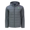 thumbnail image 2 of Men's Cutter & Buck Gray North Dakota Evoke Hybrid Eco Softshell Recycled Full-Zip Hooded Jacket, 2 of 3