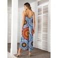 thumbnail image 2 of CALIPESSA Summer Floral Print Wide Leg Cami Womens Casual Jumpsuits And Rompers, 2 of 5