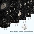 thumbnail image 6 of Black White Sun Moon Star Geometry Pattern Shower Curtain 84"x72" ,Bathroom Decorative Shower Curtains Set with 12 Hooks,Modern Waterproof Washable Shower Curtain, 6 of 6