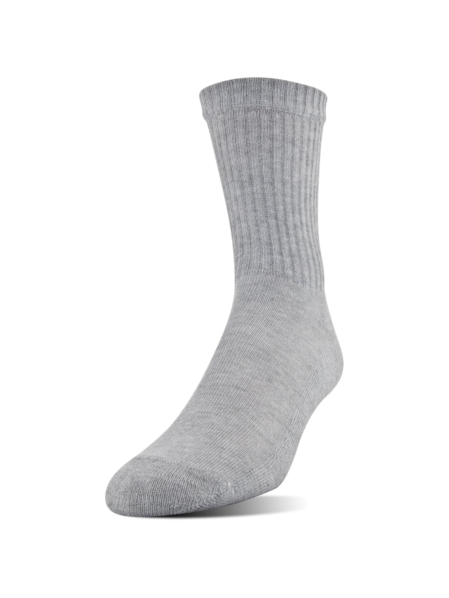 Gildan Adult Men's Half Cushion Terry Foot Bed Mid-Crew Casual Socks, OS One Size 12-Pack
