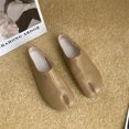 thumbnail image 3 of Mocasines planos Tabi Ninja para mujer, con punta redonda dividida, bajos, holgados, sin cordones, de cuero, tipo mulas, mocasines suaves sin cordones, 3 of 5