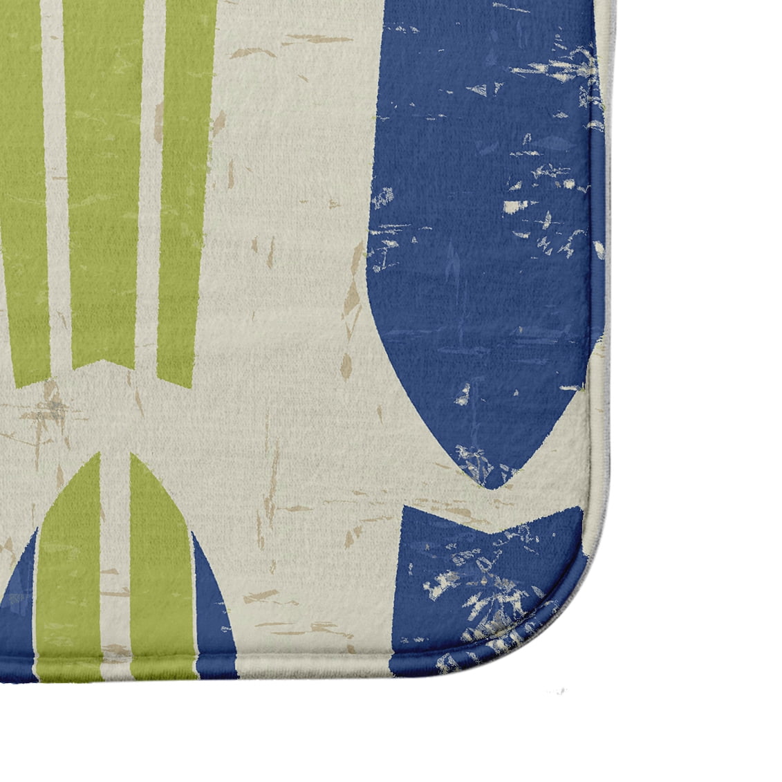 Simply Daisy 24" x 17" Plush Microfiber Green Dean Bath Mat