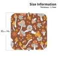 thumbnail image 3 of Disketp Floral Hippie Mushrooms Funny Coasters,6 Pcs Leather Coasters With Holder, Perfect Housewarming Hostess Gifts,Protect Furniture From Water Marks Scratch And Damage, 3 of 9