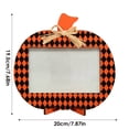 thumbnail image 3 of Halloween Pumpkin Picture Frame Rustic Wooden Photo Holder for Fall Thanksgiving Decor Desktop Tabletop Ornament Seasonal Home Party Photo Display Decor, 1Pack B, 3 of 4