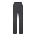 thumbnail image 4 of Yuanlong Womens Pants Solid Color Elastic High Waist Straight Tube Capris Pant Work Casual Bottom Smooth Stretchy Trouser, 4 of 8