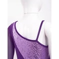 thumbnail image 6 of Aislor Kids Girls Sparkling Sequins One Shoulder Lyrical Dress Modern Contemporary Dancewear 4-16, 6 of 7