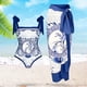 thumbnail image 2 of Traje De Baño Damas 2 piezas de traje de playa para mujer con cordones y vestido para deportes acuáticos (XXL azul blanco) Ndcxsfigh Para Estrenar, 2 of 8