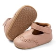 thumbnail image 2 of Otqutp Toddler Girls Closed Toe Mary Jane𝘀 Leather Flats Soft-Soled Moccasins for Girls First Walker Non-Slip Flat Shoes, 2 of 8