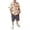 8-Khaki, variant on WhouRiu Boys Girls Summer Outfits Kids Unisex Short Sleeve Graphic Tees And Shorts Sets Casual Wear