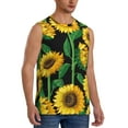 thumbnail image 2 of Easygdp Sunflower 1 Men's Breathable Tank Tops Sleeveless Sporty T Shirts for Basketball, Mountaineering, Bodybuilding -X-Large, 2 of 8