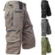 thumbnail image 2 of Pantalones Capri Bolsillos Múltiples Ajuste Relajado Pantalones Cortos Cargo Rectos Ropa De Calle, 2 of 5