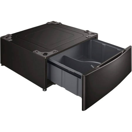LG - 29" Laundry Pedestal With Storage Drawer - Black Steel