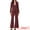 Dark Red, variant on DARING DIVA Women's Dressy 2 Pieces Office Blazer and Pants Set XS Black