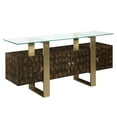 thumbnail image 2 of Acme Mabyn Console Cabinet, Brass & Antique Brown Finish, 2 of 8
