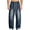 Blue, variant on Tqyyweavej Mens Baggy Jeans Wide Leg Streetwear Flex Loose Fit Curved Denim Pants Drawstring Vintage Casual Washed Jeans with Pockets
