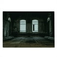 thumbnail image 2 of Industrial Cutting Board, Vintage Style Grunge Floor Walls and Windows Messy Aged Wrecked Workshop, Decorative Tempered Glass Cutting and Serving Board, Large Size, White Dark Brown, by Ambesonne, 2 of 5