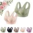 thumbnail image 2 of Hana Bra for Senior Women, 2Pcs Cotton Buttonless Comfy Lifting Shaping Bras, Full Coverage Underwire-Free Push up Bras Soft Breathable Bras for Older Women Daily Wear, 2 of 8