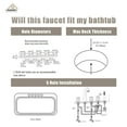 thumbnail image 5 of CASAINC 3 Handle Roman Bathroom Tub Faucet with Handheld Sprayer, Chrome Plated, 5 of 7