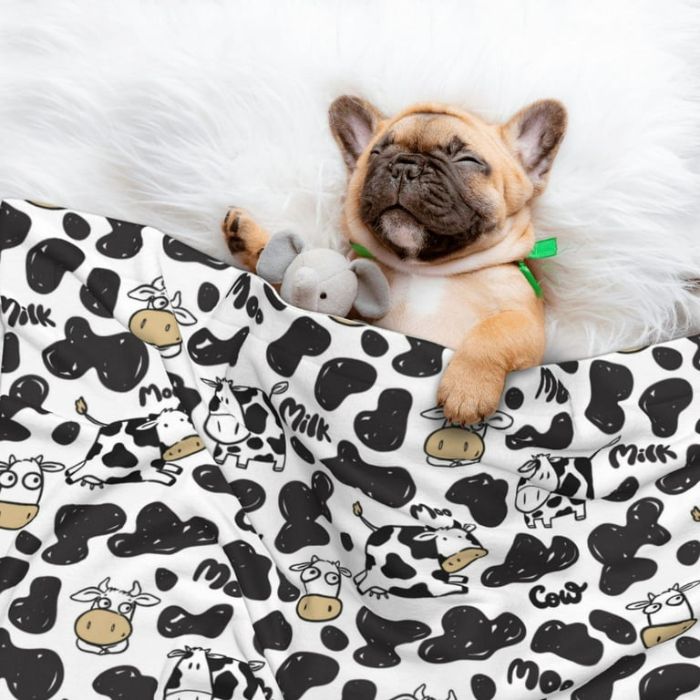 Qekee Cow Print Pet Blankets Super Soft Fluffy Premium Pet Blanket Flannel Throw for Dog Puppy Cat Medium Walmart