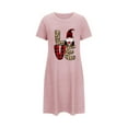 thumbnail image 5 of Sakmal Lightweight Mumu Nightgowns for Women Playful Oversized Pink Nightshirt Graphic Crew Neck Short Short Sleeve Nightgowns S-2XL, 5 of 5