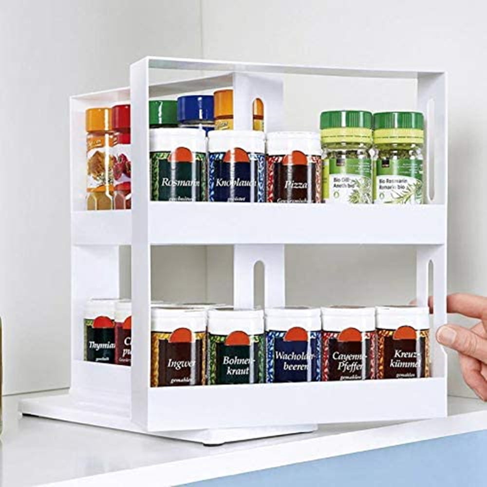 for Kitc 4 Tier Spice Rack Organizer Step Shelf Countertop Spice Storage Holder 