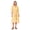 Gold, variant on Women's Floral Tie Neck Lantern Sleeve Midi Dress 100% Rayon Fabric for Effortless Everyday Chic and Stylish Weekend