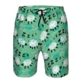thumbnail image 3 of Pofeuu Sheep Zzz Prin Men's Swim Trunks Quick Dry Bathing Suit Swimming Board Shorts Mesh Lining Beach Swimwear-X-Large, 3 of 6