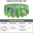 thumbnail image 3 of Easter Tablecloth Round 60 Inch Easter Eggs Table Cloth Gift Cute Bunny Easter Table Clothes Reusable Circle Table Cover for Dining Room Home Decor, 3 of 5
