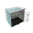 thumbnail image 6 of People Dog Crate Cover, Funny Shapes in a Crowd Men Women Packed Meeting Corporate Family, Easy to Use Pet Kennel Cover Small Dogs Puppies Kittens, 7 Sizes, Pale Turquoise Sea Blue, by Ambesonne, 6 of 6