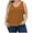 Brown, variant on Kmdttou Summer 50% off Clearance! Women's Fashion Plus Size 2025 Summer Solid Color V-neck Thread Sports Large Size Tops For Outer Wear Bottoming Slim Short Tops