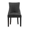 thumbnail image 3 of Meridian Furniture Chaise de Salle à Manger Hannah Collection, Velours, Gris (Ensemble de 2), 3 of 5