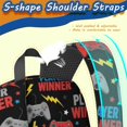 thumbnail image 5 of Game Controller Black Pattern 17" School Backpacks for Teens,Waterproof Oxford Fabric,S-Shape Padded Straps for School,Travel,Hiking,Camping, 5 of 6