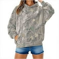thumbnail image 6 of lulshou Unisex Hoodies Camouflage Leaf Print Hoodie Men & Women's Fleece-Lined Long Sleeve Sweatshirt with Front Pocket, Cozy Pullover for Outdoor, Camouflage, L, 6 of 8