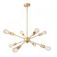 thumbnail image 1 of Lamparas Colgantes Vintage 8 Luces Sin Bombillas Dorado, 1 of 5