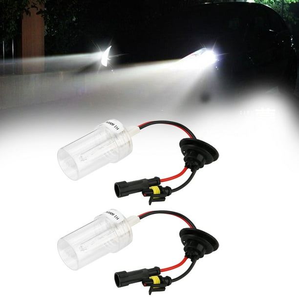Faros delanteros de xenón, H1 6000K 100W 2 piezas Luz de xenón brillante Faros delanteros de xenón para automóvil Características mejoradas