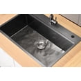 thumbnail image 5 of 33 Inch Drop In & Undermount Kitchen Sink, Single Bowl Stainless Steel Kitchen Sink, Deep Basin Rust Resistant Farmhouse Sink with Noise Canceling Technology Black, 5 of 9