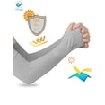 thumbnail image 2 of Deago 2 Pairs Cooling Arm Sleeves for Men Women,UV Sun Protection Cooling Sleeves to Cover Arm Tattoo for Driving Cycling Golf Fishing (Gray), 2 of 10