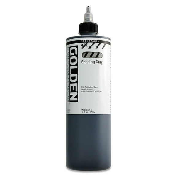 Golden High Flow Acrylics, 16 oz, Transparent Shading Gray