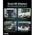 thumbnail image 2 of Adaptador USB-C Plugable USBC-7400H4 Quad 4K HDMI con PD de 100 W, 2 of 7