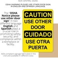 thumbnail image 6 of ADA CENTRAL SIGNS - OSHA Warning Please Use Other Door Sign in English and Spanish Language - ADA Compliant Digitally Printed Text Wall Signs - Safety Signs for Warehouse, Work Site - Plastic 5” x 7”, 6 of 7
